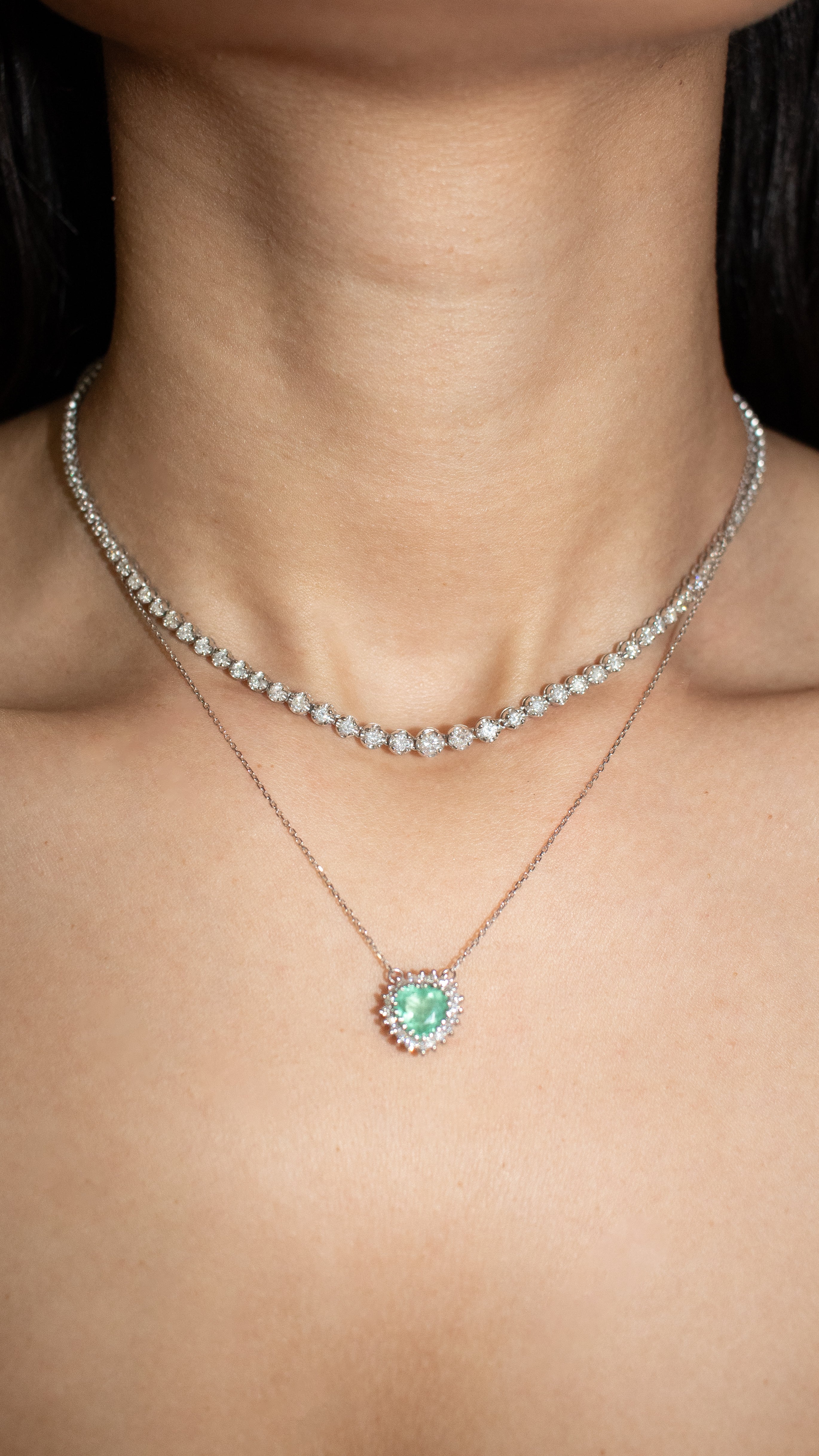Colar Riviera em diamantes