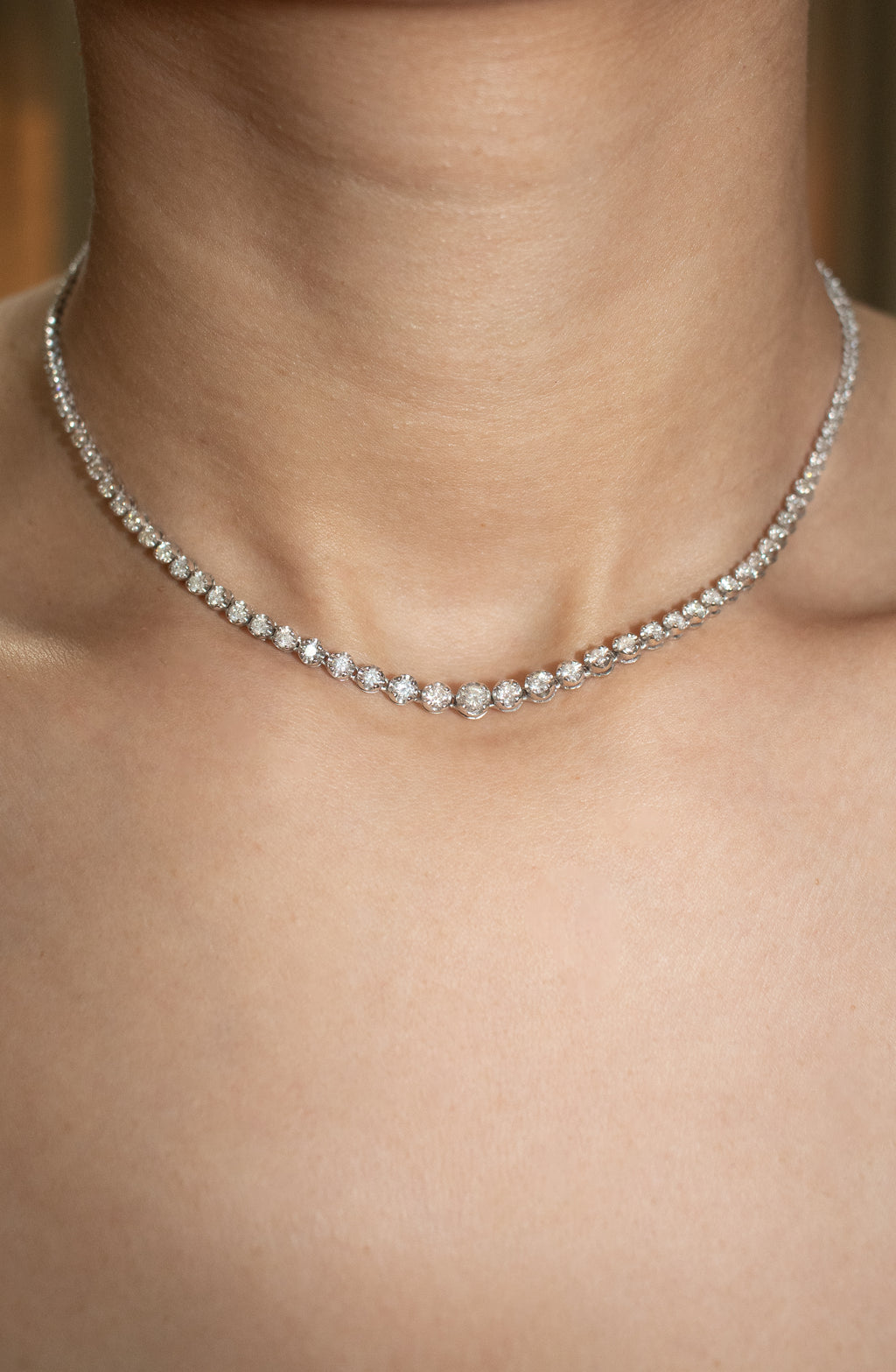 Colar Riviera em diamantes
