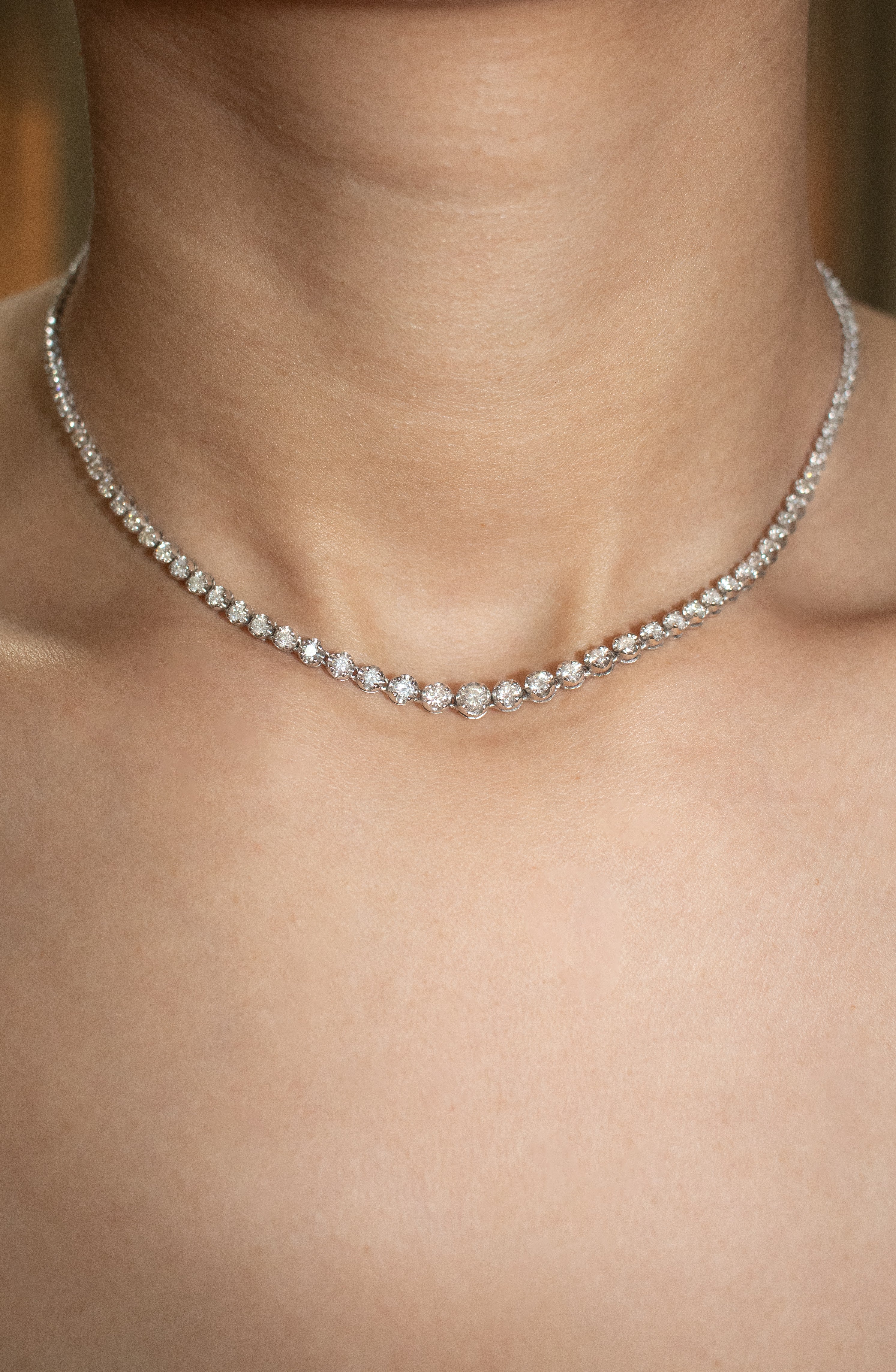 Colar Riviera em diamantes