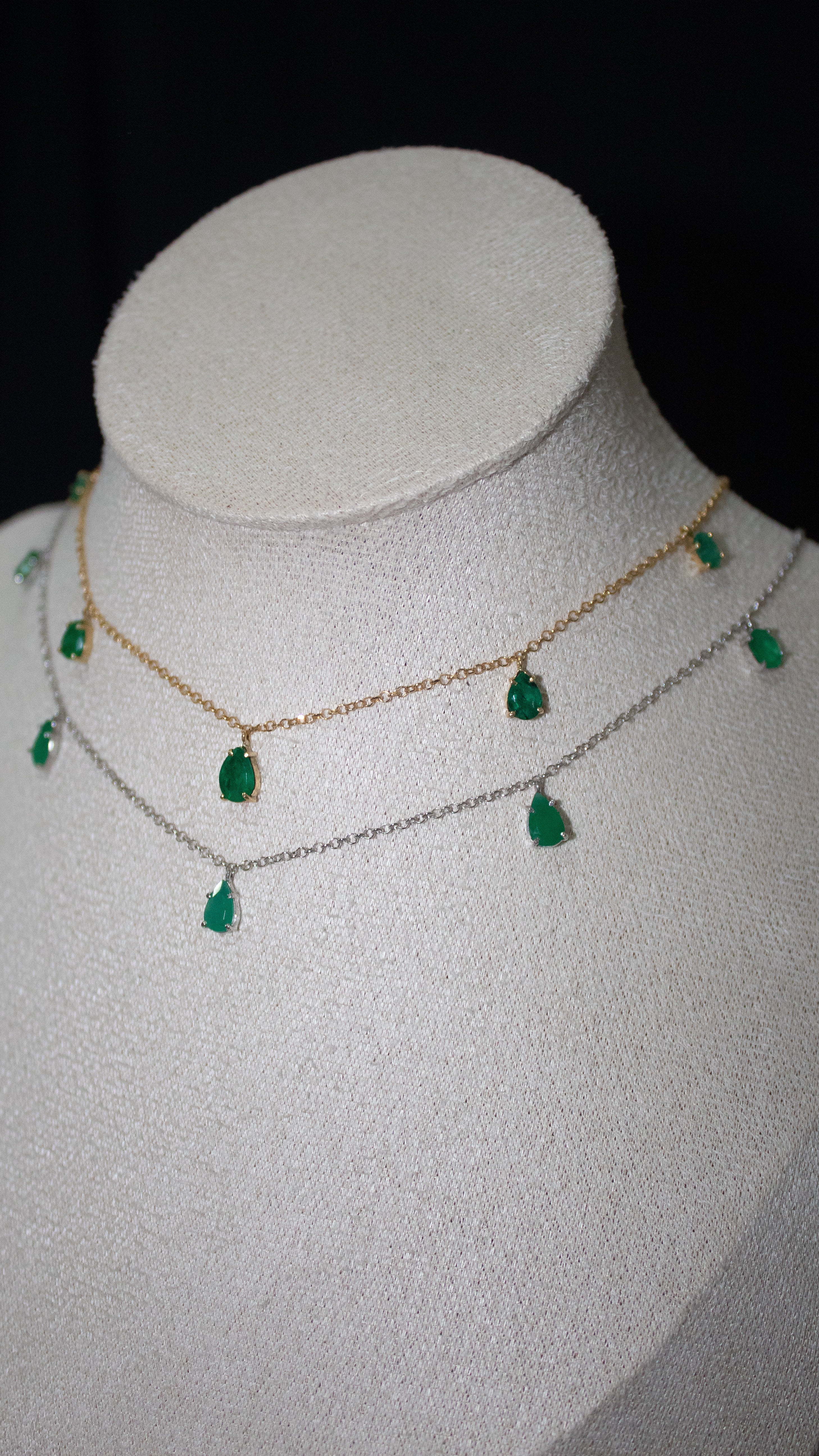 Colar ouro 18k com Esmeraldas naturais