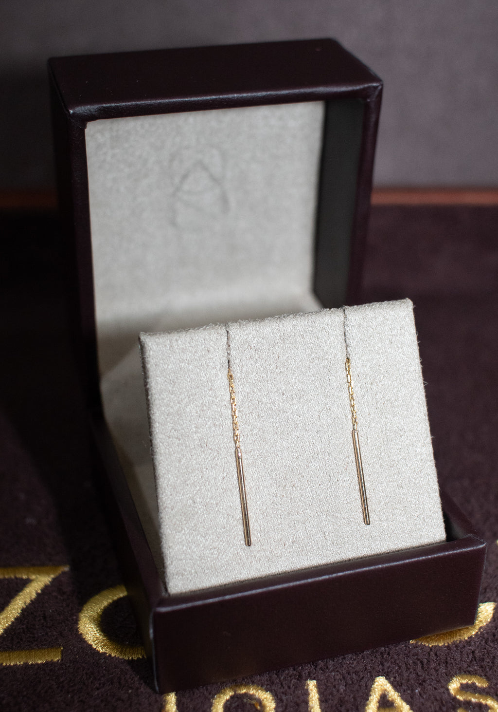Brinco corrente ouro 18k